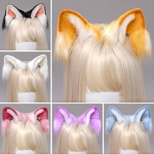 Cat Ears Lolita For Women Cute Japan Anime Hair Hoops Kawaii Furry Animal Cat Ears Headband Lovely Halloween Cosplay Accessories