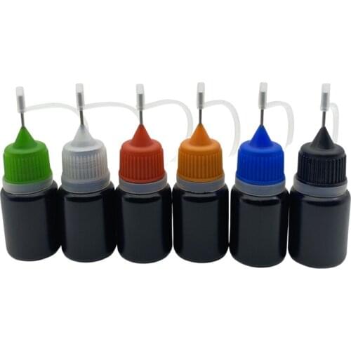 100pcs Empty Black Vial Plastic Dropper Bottle Metal Needle E Liquid 5ml Bottle