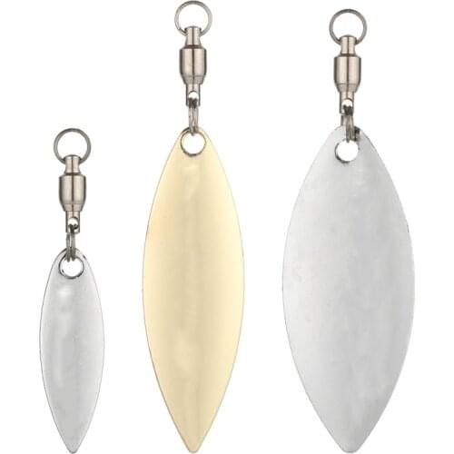 2packs/lot Nickel Plating Spinner Blades DIY MInnow VIB Popper Fishing Lure Accessories Sequin Precision Polishing Noise Pesca