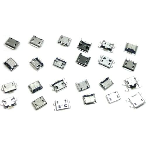 60pcs/lot 5 Pin SMT Socket Connector Micro USB Type B Female Placement 12 Models SMD DIP Socket Connector