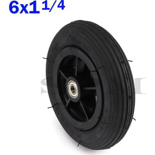6X1 1/4 Wheels 150mm 6 inch Pneumatic Tire Inner Tube with 4 inch plastic rims for gas electric scooters e-Bike A-Folding Bike