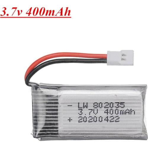 3.7V 400mah Lipo Battery For H107 H31 KY101 E33C E33 U816A V252 H6C RC Quadcopter 802035 3.7 Lipo battery 1pcs to 10pcs