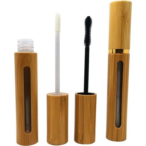 Bamboo Cosmetic Packaging 6 g Bamboo Mascara Tube Empty 6ml Lip Gloss Lip Glaze Container for Packing