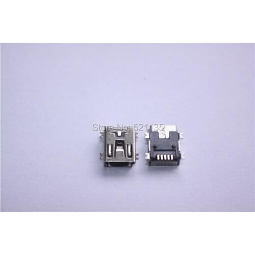 Free shipping 10pcs 5 Pin Female Mini Type B USB SMD connector Adapter for PCB mount socket