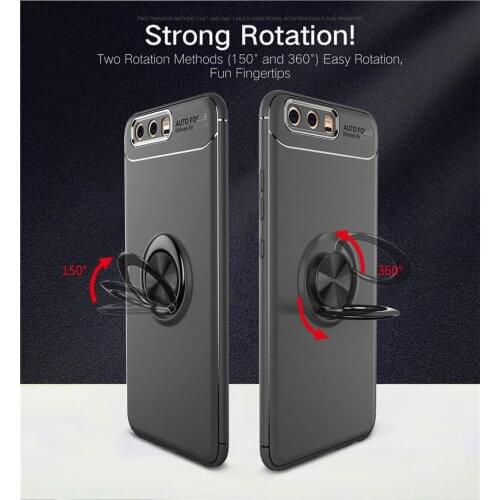 Huawei P 10 Case P10 VTR L09 L29 Car Holder Stand Magnetic Bracket Finger Ring Silicone TPU Case For Huawei P10 Coque Capa