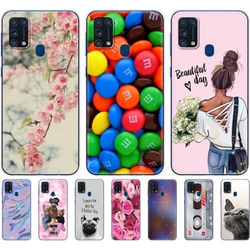 Case for Samsung M31 6.4" Soft Silicon Tpu back Cover For Samsung Galaxy M31 M 31 SM-M315FZBVSER m315 Phone Shell Bumper Funda