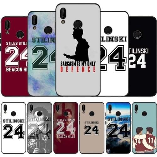 Teen Wolf Stilinski 24 black soft Phone Case for huawei P40 P30 P20 P10 Pro lite P9 Lite nova 4E 6SE Psmart 2019 Y6 9 Prime