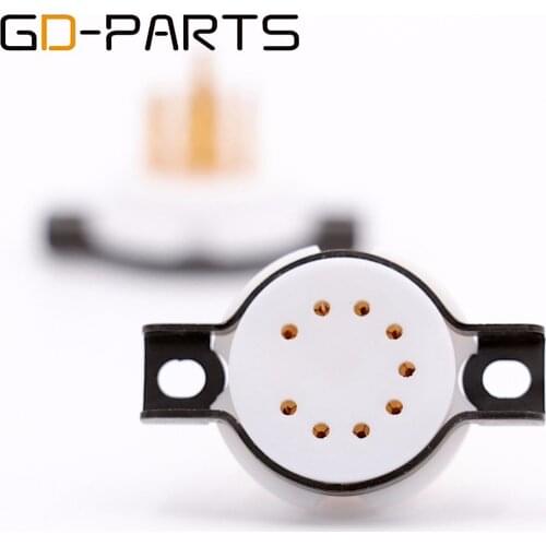 GD-PARTS 2PCS CMC PTFE 9 pin Tube Sockets for 6DJ8 12AX7 EL84 12AU7 ECC83 E88CC 7025 ECC82 12AT7 Vintage Amplifier DIY