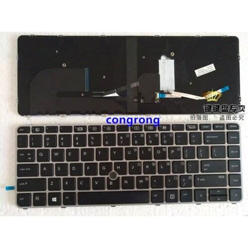 US laptop keyboard For HP EliteBook 840 G3 745 G3 836308-001 821177-001 English keyboard with pointer with backlight