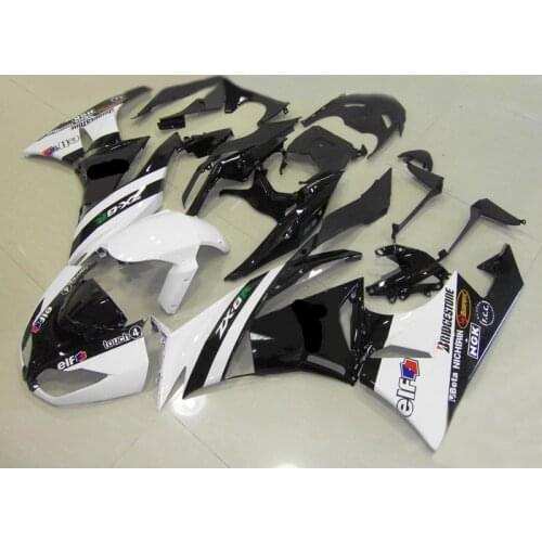 Injection mold Fairing kit for KAWASAKI Ninja ZX6R 636 2009 2010 ZX 6R 09 10 ZX-6R ABS White black Fairings set+gifts
