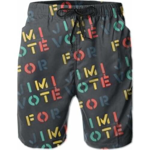 Summer Men Causal Short Breathable Quick Dry Geeky R215 Jimi And Hendrix Official Vote For Jimi Lightweight Hoodie Male Shorts