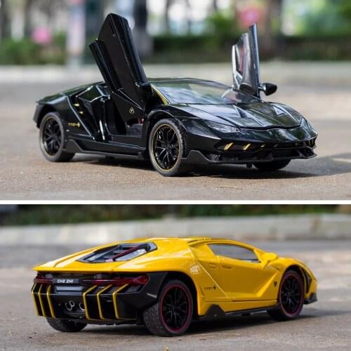 1:24 Lamborghini Simulation Alloy Car Model Childrens Sports Car Pull Back Car Model Decoration Gift Toy