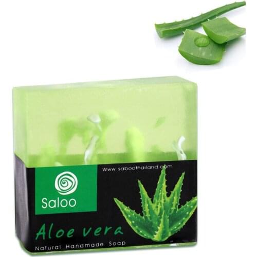 Handmade Aloe Vera Oil Soap Moisturizing Brighten Skin Handmade 100g Spots Soap Soap Fade Whitening Skin Cleansing Aloe Nat E0K2