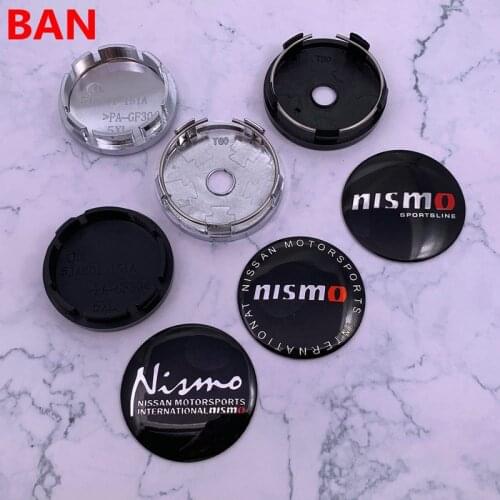 4pcs 56mm 60mm nismo Car logo Wheel Center Cap rim Badge dust-proof covers decal refit Creative decoration emblem sticker