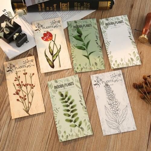 40Pcs/Bag Vintage Plants Flowers Grass PET Sticker Package DIY Diary Journal Decoration Label Sticker Album Scrapbooking