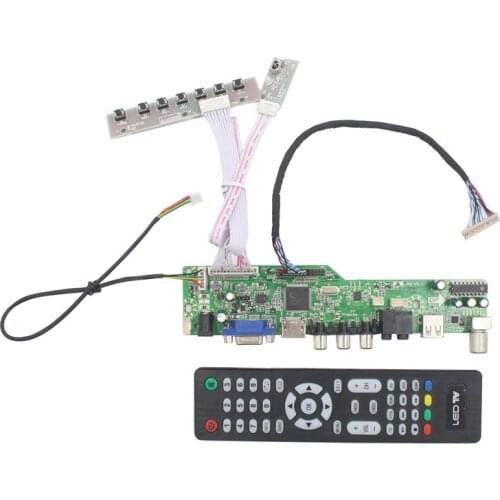 LCD TV controller board with TV AV VGA Audio USB HDMI-Compatible for 12.1 inch pane 800x600 G121SN01 V402 TM121SDSG05 G121STN01