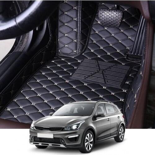 Fit For Kia KX Cross Rio X-Line 2017-2019 Car Floor Mat Set Leather Cover Mat Styling Foot Protector Pad Automobile Accessories