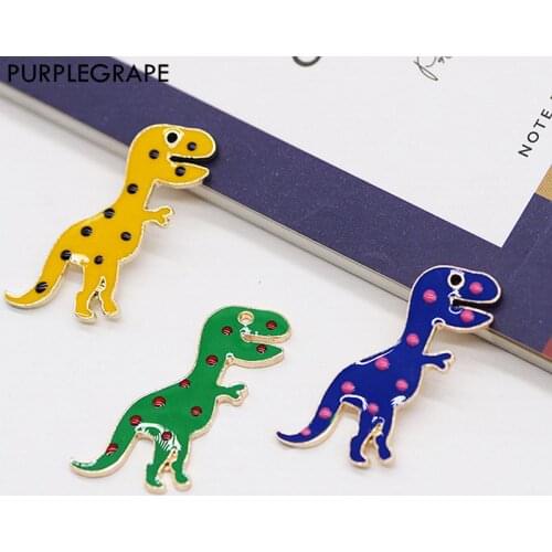Dinosaur Pendant Diy Earrings Jewelry Accessories Materials Handmade Cute Polka Dot Color 10pcs