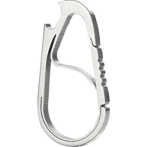 Full Stainless Steel Anti-lost Key Chain Carabiner with Bottle Opener for Home, Camping, Fishing, Hiking, Traveling and Keychain