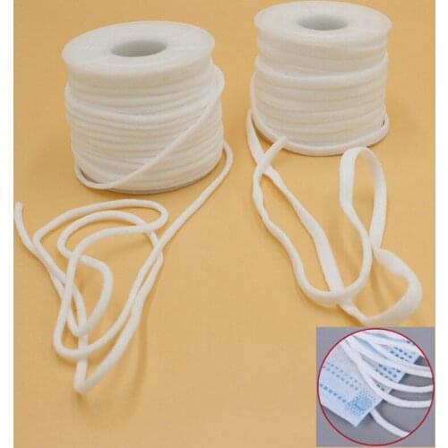 5/10/30Meter/lot 3/5mm Mask Elastic Band White Elastic Rubber Band Sewing Elastic band Stretch Rope /elastic band for mask