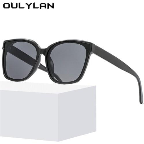 Oulylan Oversized Square Sunglasses Women Men Classic Sun Glasses Vintage Brand Designer Black Eyewear Outdoors Shades for Lady