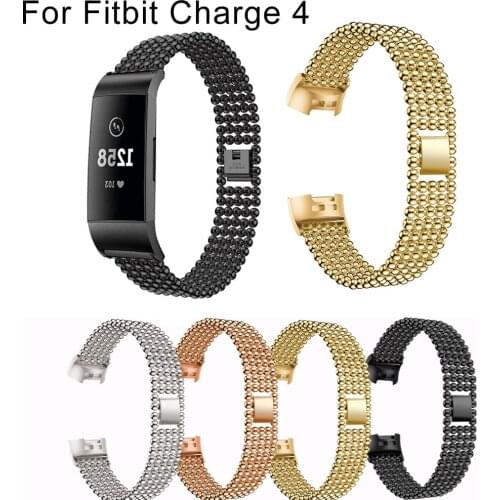 For Fitbit Charge 4 sport Band Stainless Steel Watch Band For Fitbit Charge 4 Watch Strap Metal Watch Strap Wrist Watch Bracelet