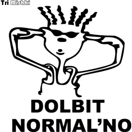 Tri Mishki HZX416 15.5*15cm dolbit normal'no car sticker funny auto car stickers