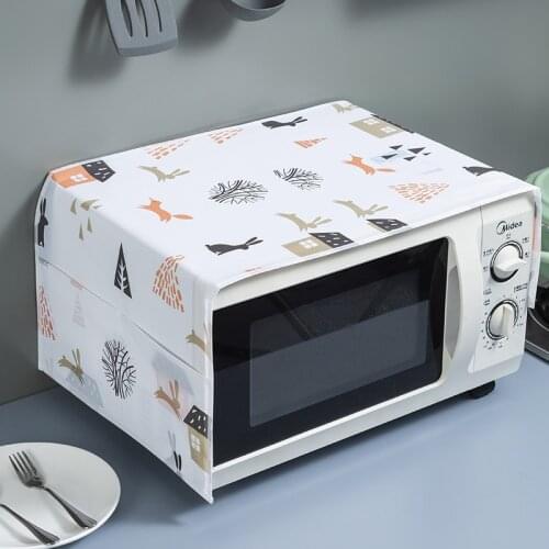 Waterproof Microwave Oven Covers Grease Proofing Storage Bag Double Pockets Dust Covers Microwave Oven Hood Kitchen Accessories