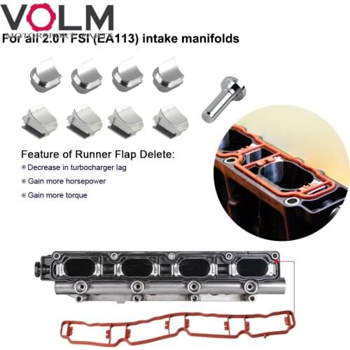 Intake Manifold Runner Flap Delete Gasket for Audi Skoda Seat EA113 VW 2.0 TFSI bop-021