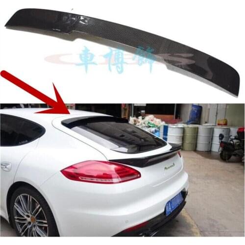 High Quality CARBON FIBER REAR TAIL TOP ROOF WING TRUNK LIP SPOILER FOR Porsche Panamera 970 2010 2011 2012 2013 2014 2015 2016
