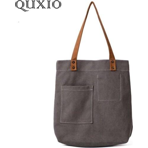 2018 New Listing Ladies Simple Fashion Canvas Bag Art fan Fresh Handbag Large Capacity Shoulder Bag ZGJ01