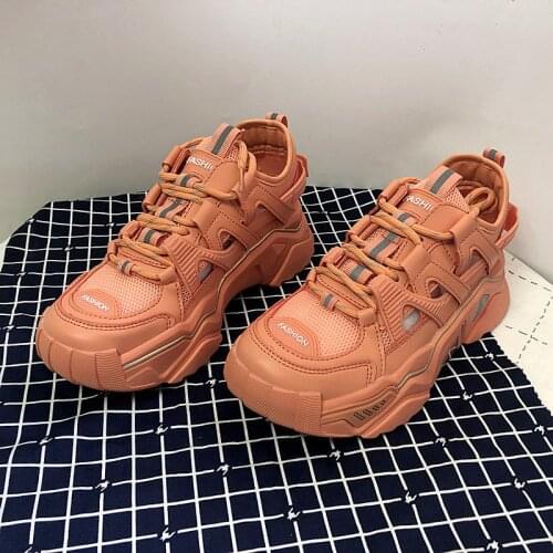 2020 Trend fashion 2020 autumn new all-match platform mesh shoes sneakers women