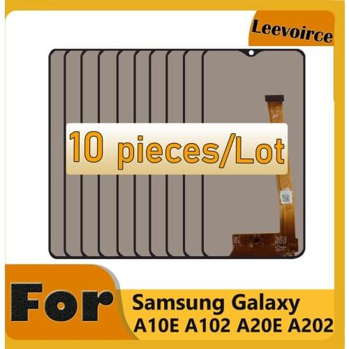 Original 10 Pieces/Lot LCD for Samsung Galaxy A10e 2019 SM A102U A102DL A20E A202 A202F A202DS LCD Display Touch Screen Assembly