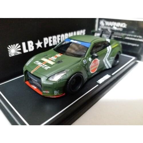 1:64 NISSAN SKYLINE GT-R R35 GREEN Metal Diecast Alloy toy cars Model Vehicles For Children Boys gift hot