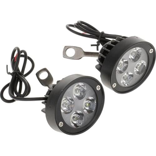 2PCS 15W Motorcycle ATV Bike 4 LED Fog Lights Headlamp Headlamp