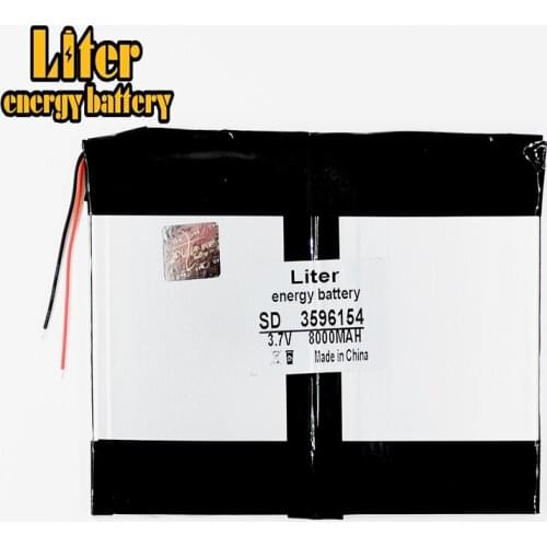 3.7V 8000mAH 3596154 Polymer lithium ion / Li-ion battery for tablet pc,GPS,mp3,mp4,POWER BANK