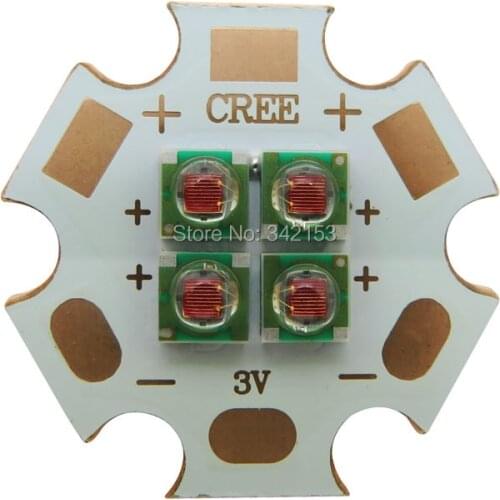 12W 4Leds Cree XPE XP-E Led Emitter Lamp Light Red Orange 610NM Super Bright High Power LED Bulb Spotlight Garden Lighting