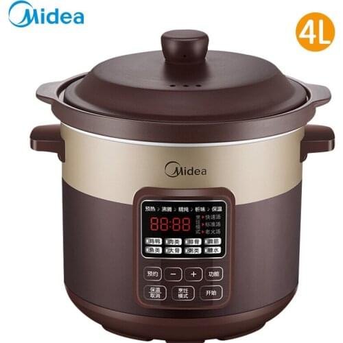 4L Large capacity smart Slow cooker Electric Pot electric cooker Ceramic Cooking Pot Slow Cooker Automatic Electric Stew Pot