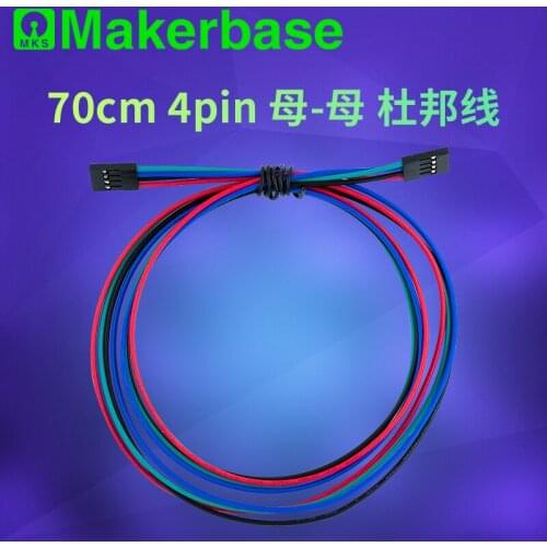 Makerbase 3D printer accessories 70cm 4pin female-female cable jumper Dupont line