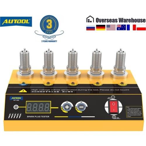 In Stock !New Arrival AUTOOL SPT360 220V Car Spark Plug Tester Ignition Testers Five Hole Spark Plug Flashover Analyzer Tool