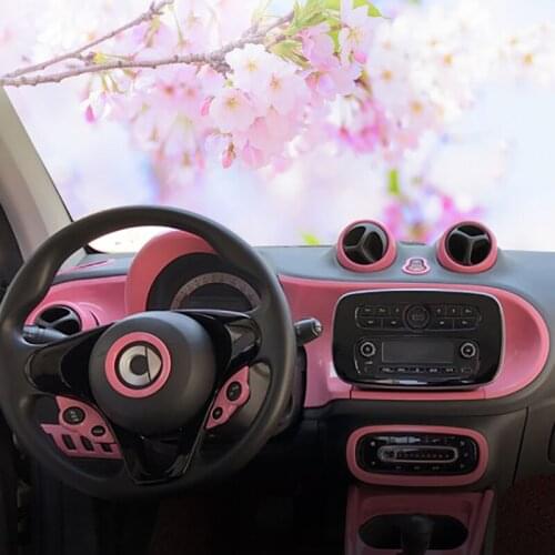 Car center control panel decoration cover For Mercedes Smart 453 Fortwo forfour Interior modification Accessories