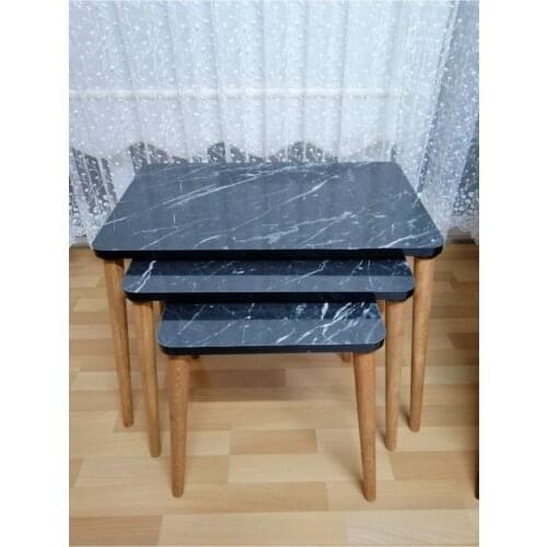 Cgn Home 3 Pcs Zigon Coffee Table Marble Pattern