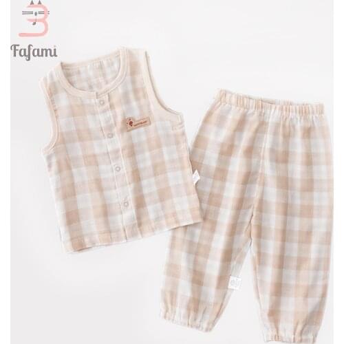 Babys sets Organic Cotton Gauze Baby Girl Boy Clothes For Newborn summer baby clothing tops pant halloween christmas bebek giyim