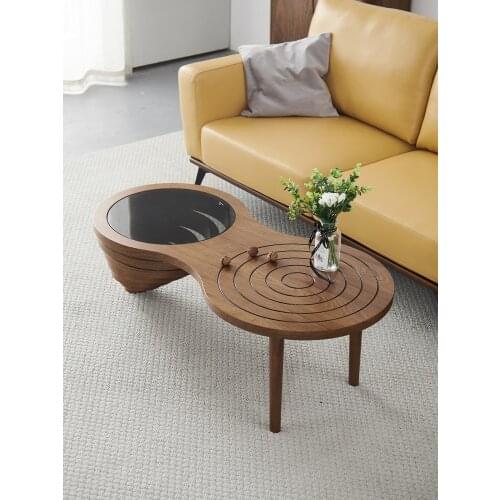 GY Nordic Style Designer Model Small Coffee Table Special-Shaped Creative Small Apartment Modern Simple Personality Oval