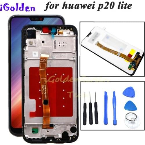 For Huawei P20 Lite LCD Display +Touch Screen Digitizer Assembly with frame for HUAWEI P20 Lite ANE-LX1 ANE-LX3 Nova 3e lcd