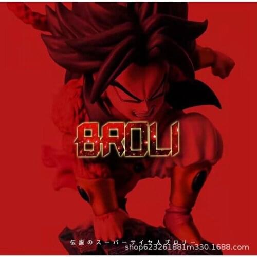 14cm Dragon Ball Anime Character WCF Super Four Broly Color Boxed Action Figure Toy Doll Decoration Model Childrens Holiday Gift