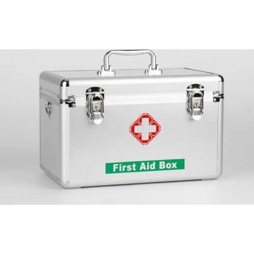 14 inch aluminum alloy medicine box home first aid medicine box children emergency medical box portable home visit box aluminum