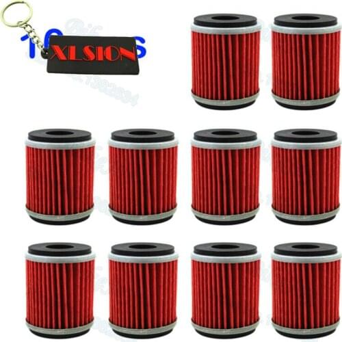 10 pcs/pack Red Oil Filter For YZ450F YZ250F WR250F WR450F Dirt Bike Pit Bikes