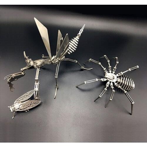 Private custom stainless steel metal model finished removable insect Spider king assembling machine free shipping
