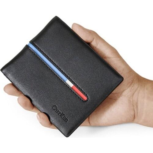 Men PU Leather short Wallet With Zipper Coin Pocket Vintage Big Capacity Male Money Purse Multifunction Card Holder New